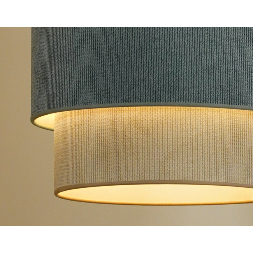 Duolla - Tvirtinamas sietynas CORDUROY 1xE27/15W/230V diametras 40 cm mėlyna/smėlio spalva