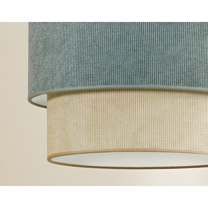 Duolla - Tvirtinamas sietynas CORDUROY 1xE27/15W/230V diametras 40 cm mėlyna/smėlio spalva