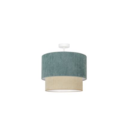 Duolla - Tvirtinamas sietynas CORDUROY 1xE27/15W/230V diametras 40 cm mėlyna/smėlio spalva