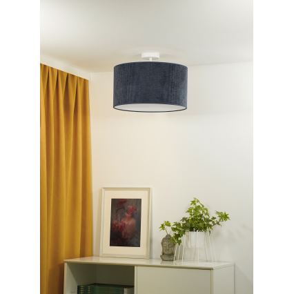 Duolla - Tvirtinamas sietynas CORDUROY 1xE27/15W/230V diametras 40 cm tamsiai mėlyna