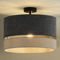 Duolla - Tvirtinamas sietynas DOUBLE 1xE27/15W/230V diametras 40 cm pilka