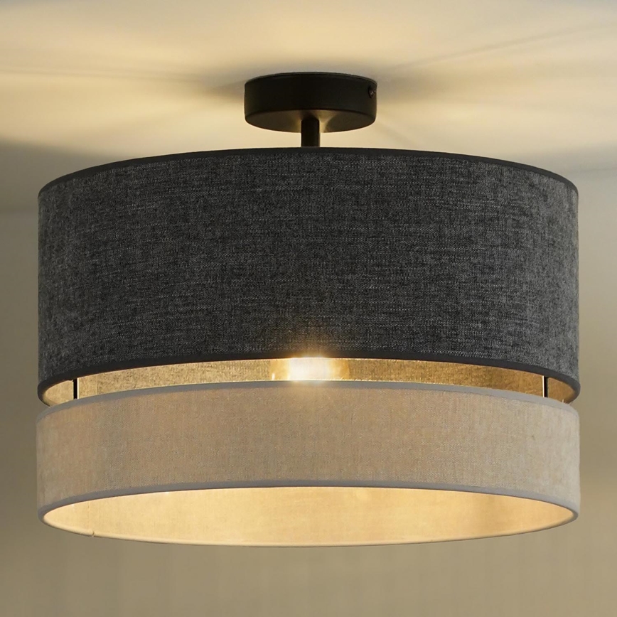 Duolla - Tvirtinamas sietynas DOUBLE 1xE27/15W/230V diametras 40 cm pilka