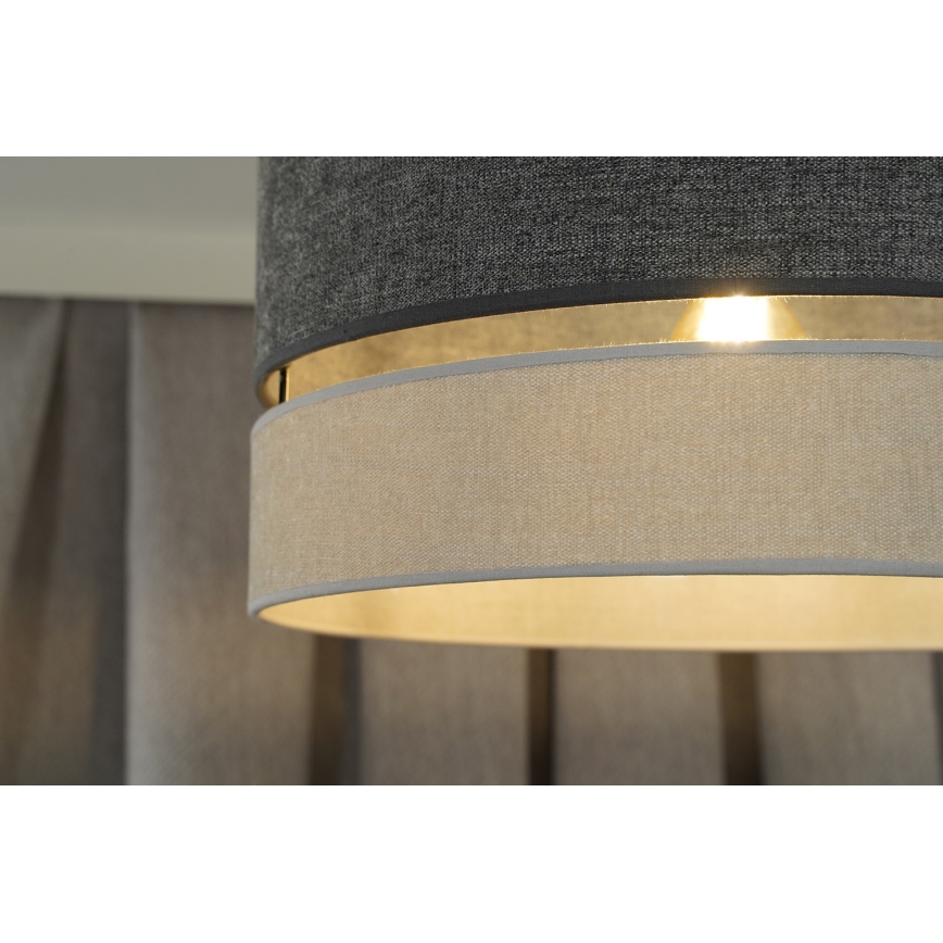 Duolla - Tvirtinamas sietynas DOUBLE 1xE27/15W/230V diametras 40 cm pilka