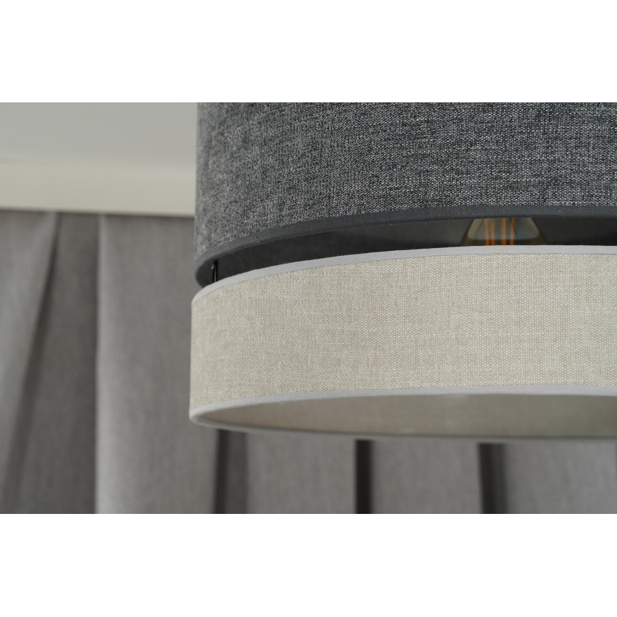 Duolla - Tvirtinamas sietynas DOUBLE 1xE27/15W/230V diametras 40 cm pilka
