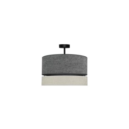 Duolla - Tvirtinamas sietynas DOUBLE 1xE27/15W/230V diametras 40 cm pilka