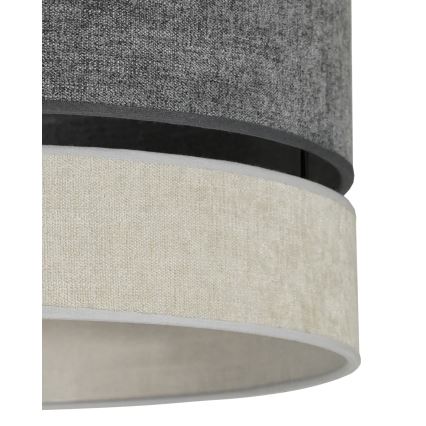 Duolla - Tvirtinamas sietynas DOUBLE 1xE27/15W/230V diametras 40 cm pilka