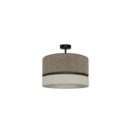 Duolla - Tvirtinamas sietynas DOUBLE 1xE27/15W/230V diametras 40 cm ruda/pilka