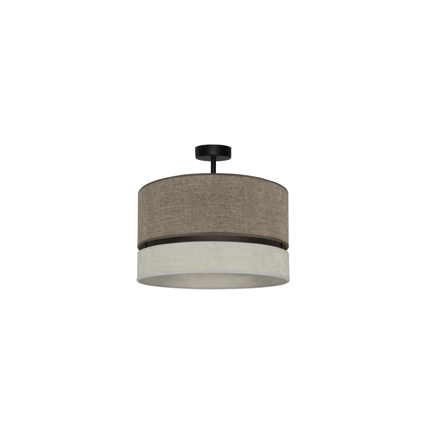 Duolla - Tvirtinamas sietynas DOUBLE 1xE27/15W/230V diametras 40 cm ruda/pilka