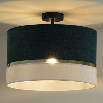 Duolla - Tvirtinamas sietynas DOUBLE 1xE27/15W/230V diametras 40 cm žalia/pilka