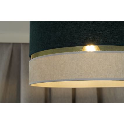 Duolla - Tvirtinamas sietynas DOUBLE 1xE27/15W/230V diametras 40 cm žalia/pilka