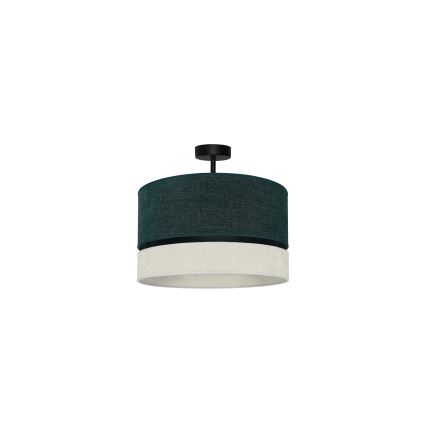 Duolla - Tvirtinamas sietynas DOUBLE 1xE27/15W/230V diametras 40 cm žalia/pilka