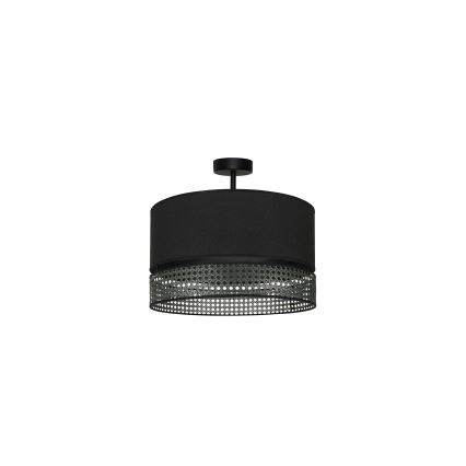 Duolla - Tvirtinamas sietynas DOUBLE RATTAN 1xE27/15W/230V diametras 40 cm juoda
