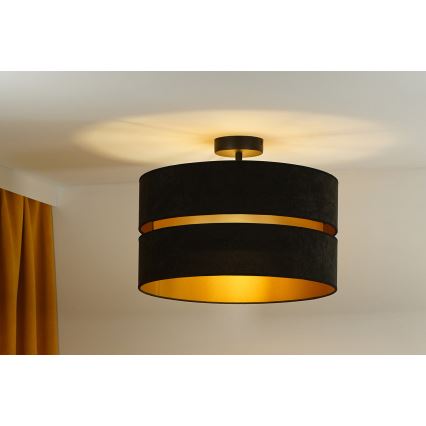 Duolla - Tvirtinamas sietynas DUO 1xE27/15W/230V diametras 40 cm juoda/auksas