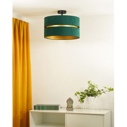 Duolla - Tvirtinamas sietynas DUO 1xE27/15W/230V diametras 40 cm žalia/auksas
