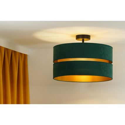 Duolla - Tvirtinamas sietynas DUO 1xE27/15W/230V diametras 40 cm žalia/auksas