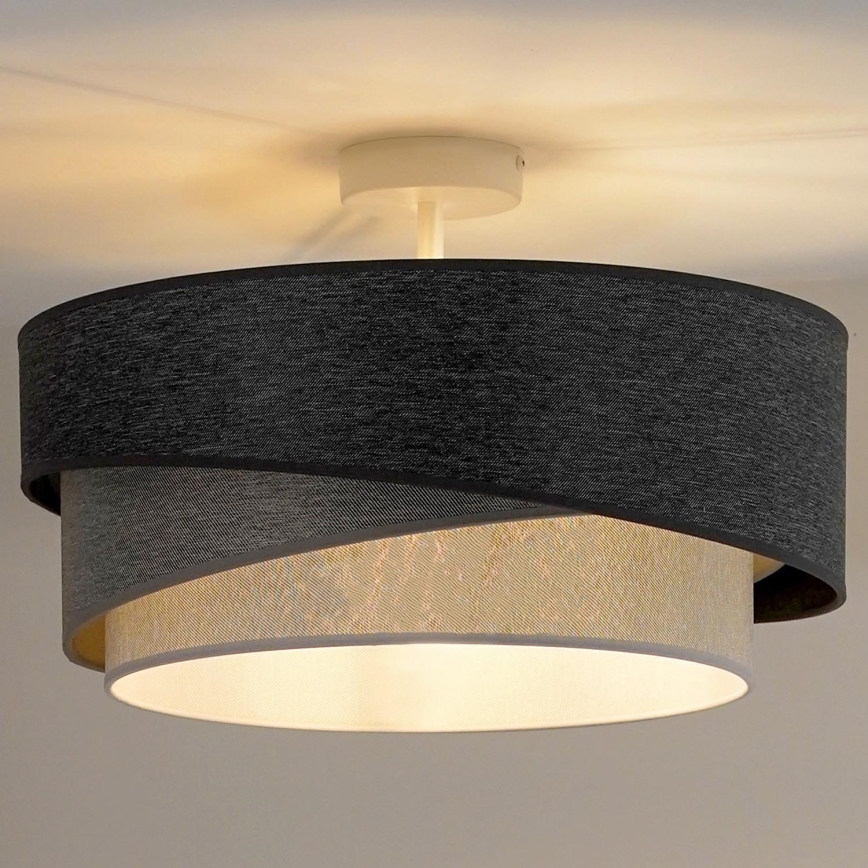 Duolla - Tvirtinamas sietynas KOBO 1xE27/15W/230V diametras 45 cm pilka/balta