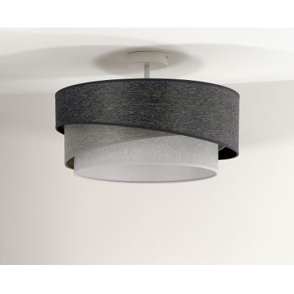 Duolla - Tvirtinamas sietynas KOBO 1xE27/15W/230V diametras 45 cm pilka/balta