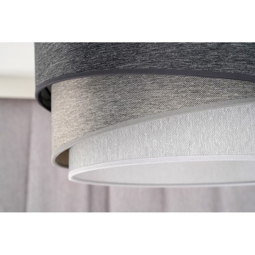 Duolla - Tvirtinamas sietynas KOBO 1xE27/15W/230V diametras 45 cm pilka/balta