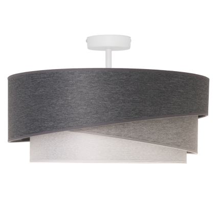 Duolla - Tvirtinamas sietynas KOBO 1xE27/15W/230V diametras 45 cm pilka/balta