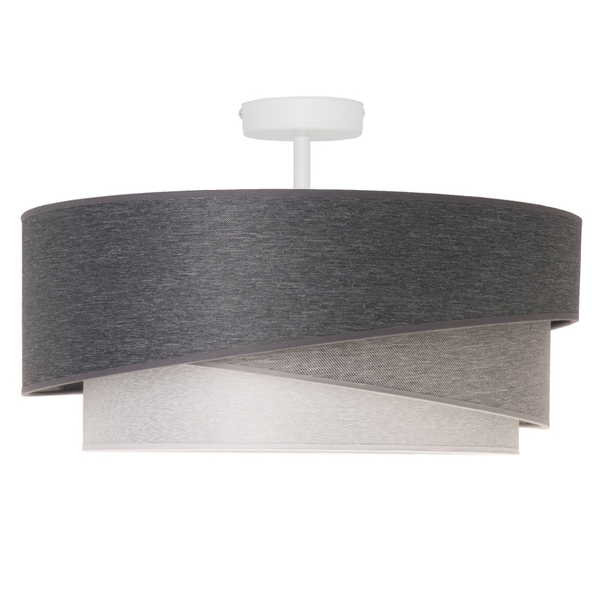 Duolla - Tvirtinamas sietynas KOBO 1xE27/15W/230V diametras 45 cm pilka/balta