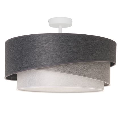 Duolla - Tvirtinamas sietynas KOBO 1xE27/15W/230V diametras 45 cm pilka/balta