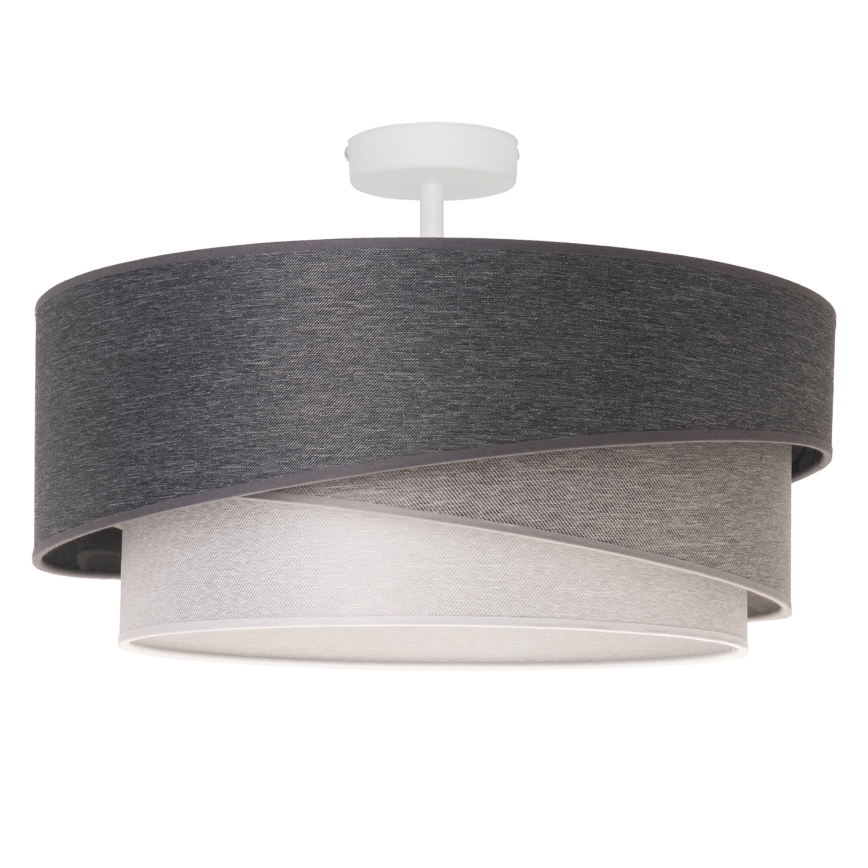 Duolla - Tvirtinamas sietynas KOBO 1xE27/15W/230V diametras 45 cm pilka/balta