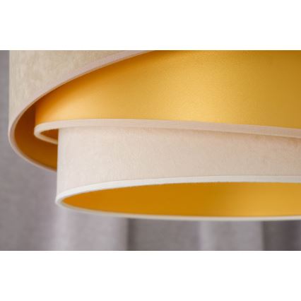 Duolla - Tvirtinamas sietynas KOBO 1xE27/15W/230V diametras 45 cm smėlio spalva/auksas/kreminė