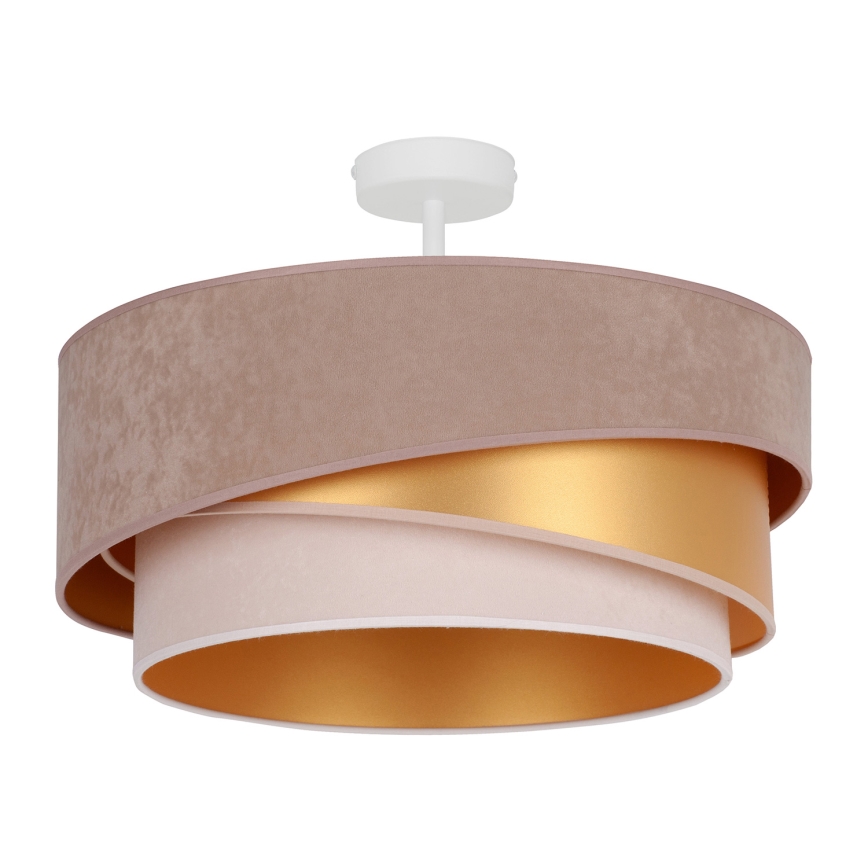 Duolla - Tvirtinamas sietynas KOBO 1xE27/15W/230V diametras 45 cm smėlio spalva/auksas/kreminė