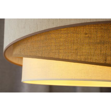 Duolla - Tvirtinamas sietynas KOBO 1xE27/15W/230V diametras 45 cm smėlio spalva/ruda/balta