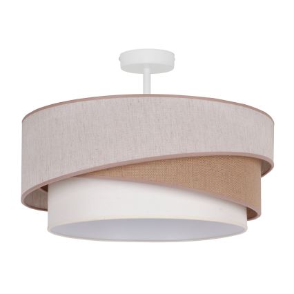 Duolla - Tvirtinamas sietynas KOBO 1xE27/15W/230V diametras 45 cm smėlio spalva/ruda/balta