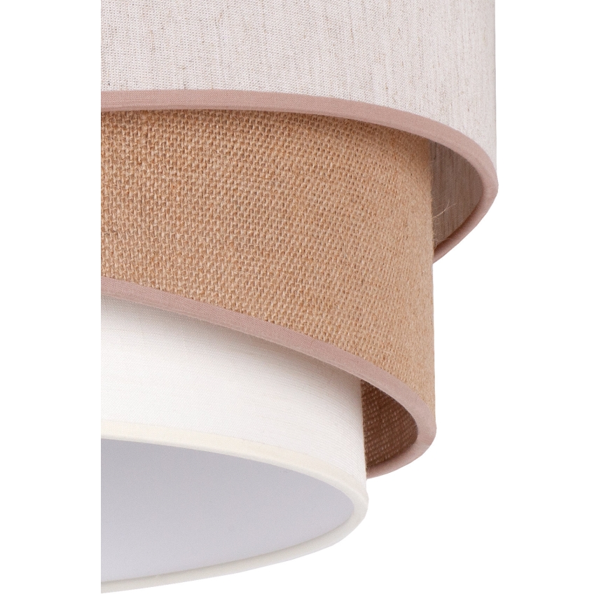 Duolla - Tvirtinamas sietynas KOBO 1xE27/15W/230V diametras 45 cm smėlio spalva/ruda/balta