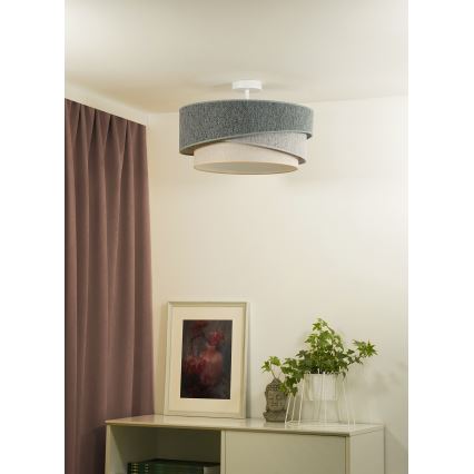 Duolla - Tvirtinamas sietynas KOBO ECO RECYCLING 1xE27/15W/230V diametras 45 cm žalia/pilka/kreminė