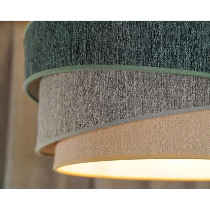 Duolla - Tvirtinamas sietynas KOBO ECO RECYCLING 1xE27/15W/230V diametras 45 cm žalia/pilka/kreminė