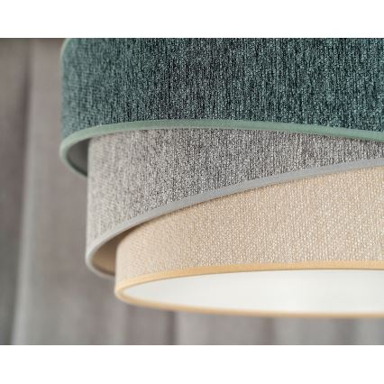 Duolla - Tvirtinamas sietynas KOBO ECO RECYCLING 1xE27/15W/230V diametras 45 cm žalia/pilka/kreminė