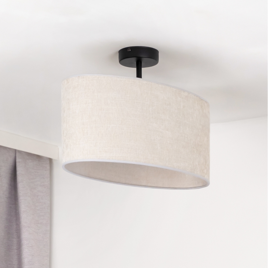 Duolla - Tvirtinamas sietynas OVAL 1xE27/15W/230V pilka