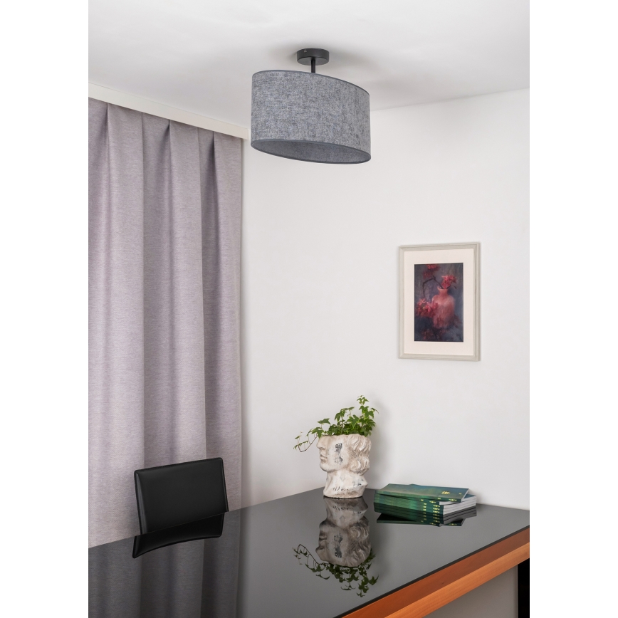 Duolla - Tvirtinamas sietynas OVAL 1xE27/15W/230V pilka