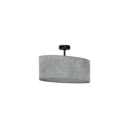Duolla - Tvirtinamas sietynas OVAL 1xE27/15W/230V pilka