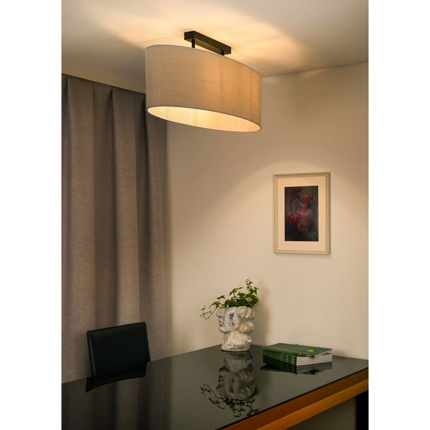 Duolla - Tvirtinamas sietynas OVAL 2xE27/15W/230V pilka