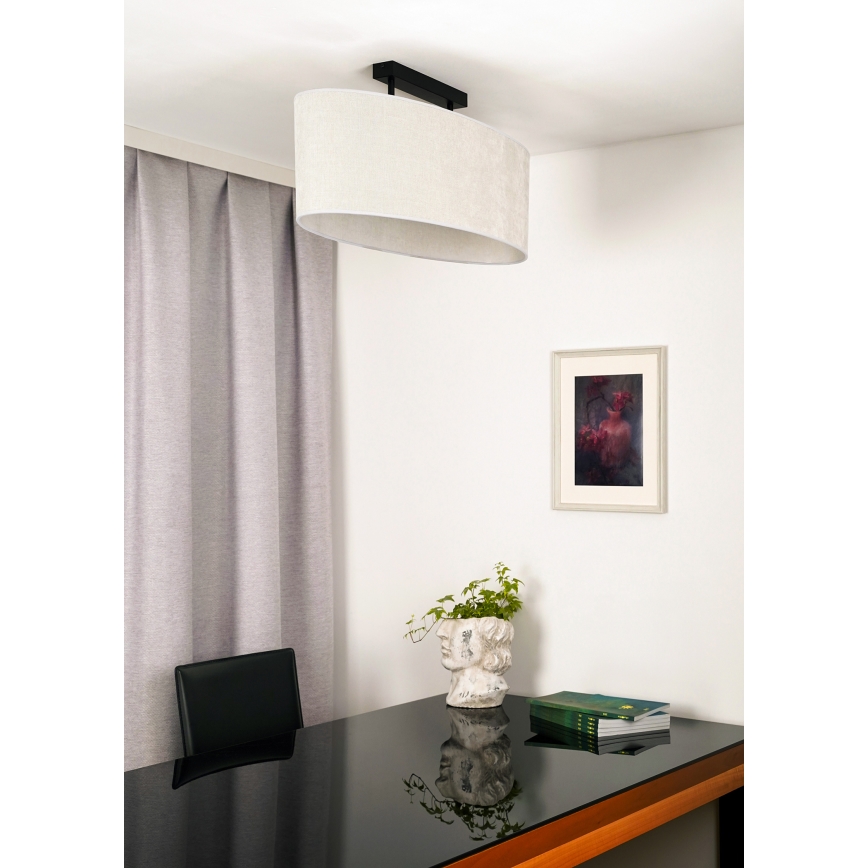 Duolla - Tvirtinamas sietynas OVAL 2xE27/15W/230V pilka