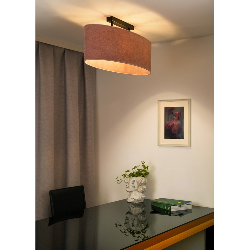 Duolla - Tvirtinamas sietynas OVAL 2xE27/15W/230V rausva