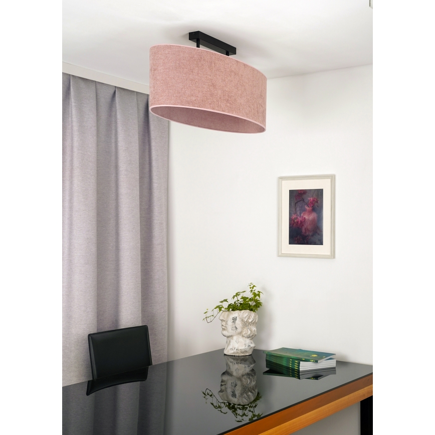 Duolla - Tvirtinamas sietynas OVAL 2xE27/15W/230V rausva