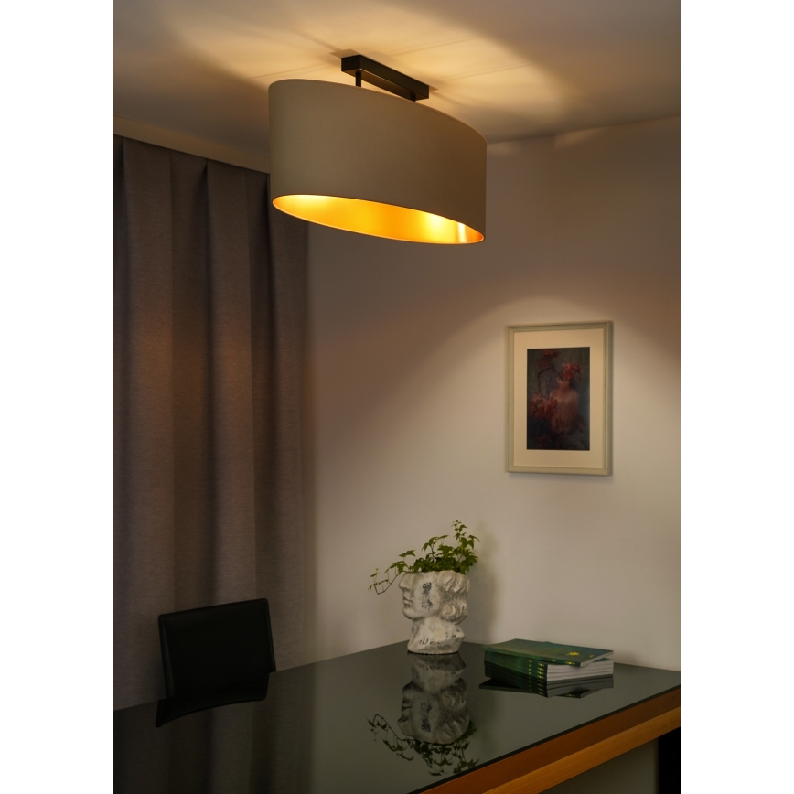 Duolla - Tvirtinamas sietynas OVAL VEGAN 2xE27/15W/230V kreminė