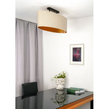 Duolla - Tvirtinamas sietynas OVAL VEGAN 2xE27/15W/230V kreminė