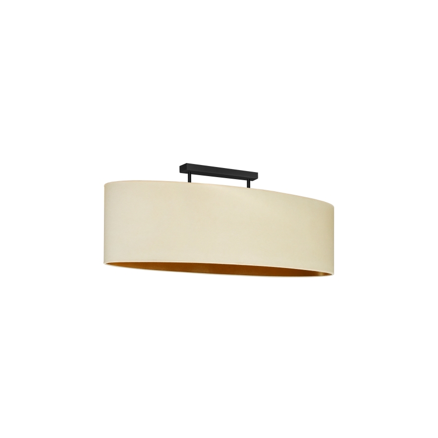 Duolla - Tvirtinamas sietynas OVAL VEGAN 2xE27/15W/230V kreminė