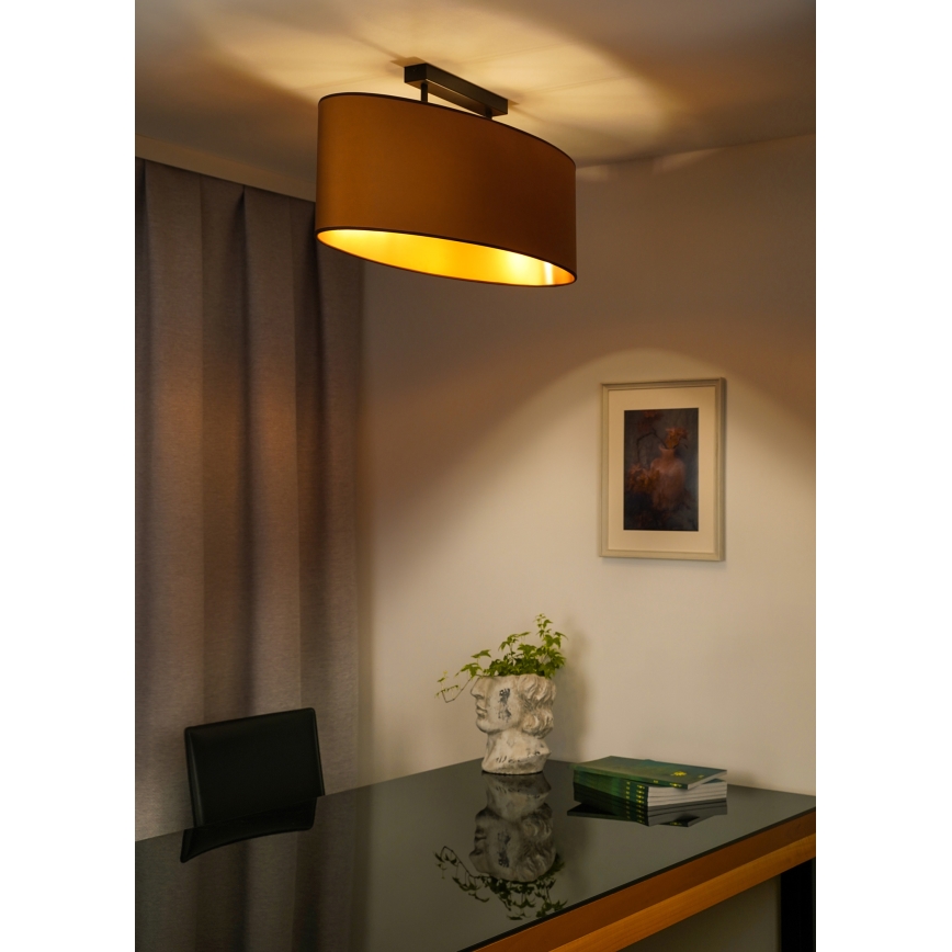 Duolla - Tvirtinamas sietynas OVAL VEGAN 2xE27/15W/230V ruda