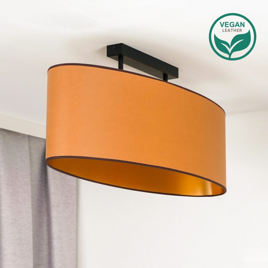 Duolla - Tvirtinamas sietynas OVAL VEGAN 2xE27/15W/230V ruda