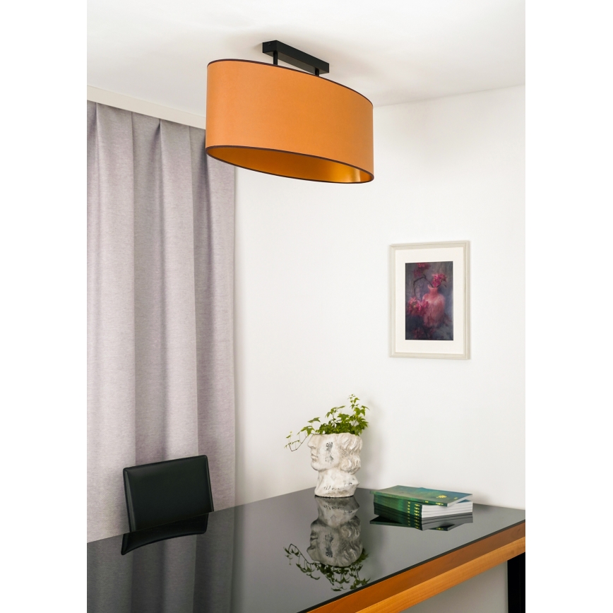 Duolla - Tvirtinamas sietynas OVAL VEGAN 2xE27/15W/230V ruda