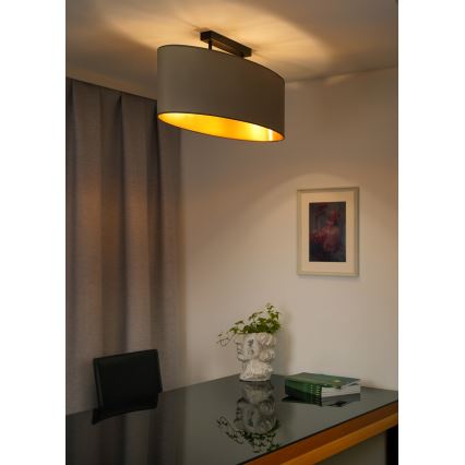 Duolla - Tvirtinamas sietynas OVAL VEGAN 2xE27/15W/230V smėlio spalva
