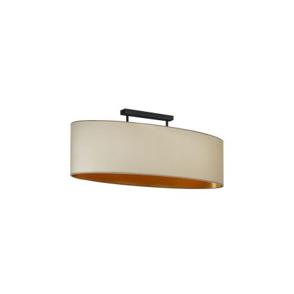 Duolla - Tvirtinamas sietynas OVAL VEGAN 2xE27/15W/230V smėlio spalva
