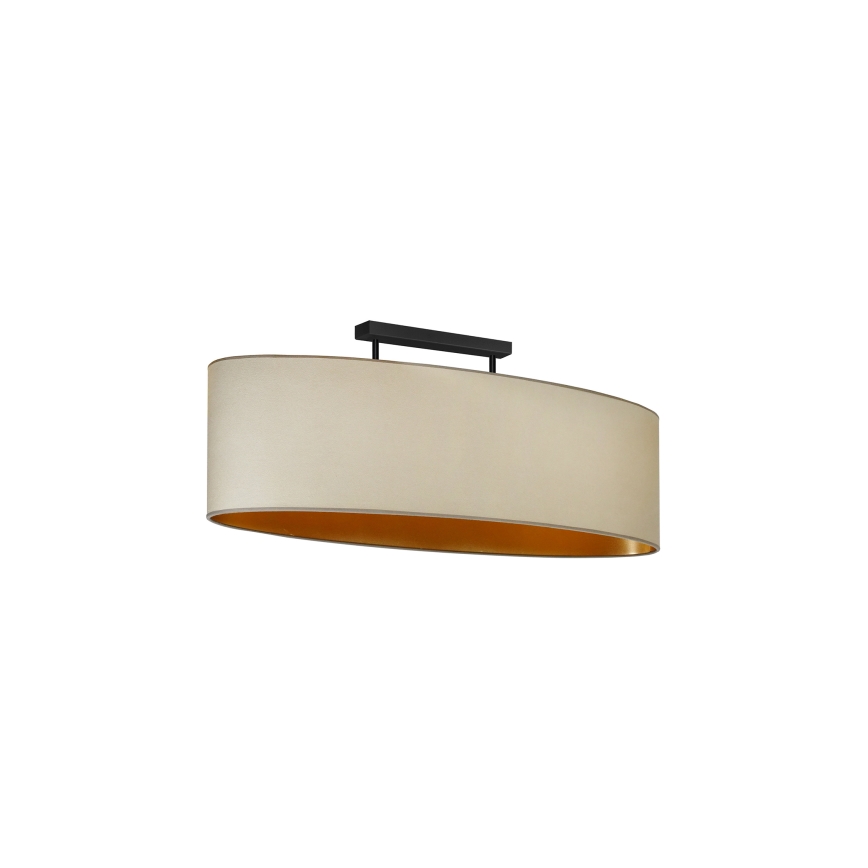 Duolla - Tvirtinamas sietynas OVAL VEGAN 2xE27/15W/230V smėlio spalva
